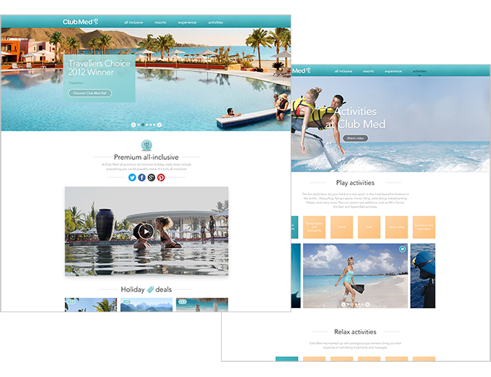 For ClubMed, an online advertising campaign by RADAR to to maximise enquiries from Australians for Club Med Resorts