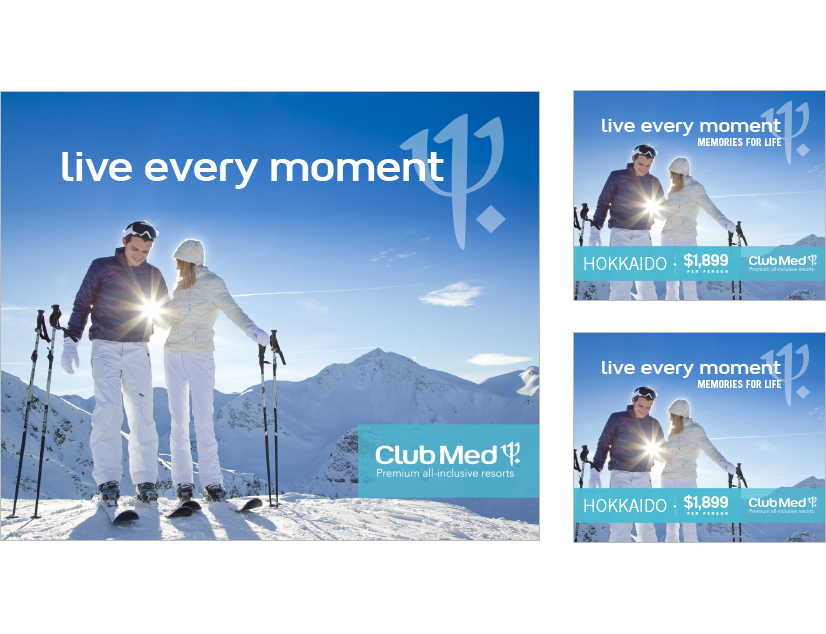 ClubMed approached RADAR to develop a winter advertising campaign that would bring the new branding to life in the Australian market and express the benefits for their customers of their Premium All Inclusive offering.