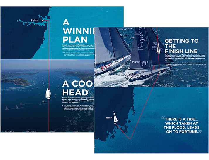 Perpetual approached RADAR to design and develop an immersive website experience for their Sydney to Hobart promotional campaign