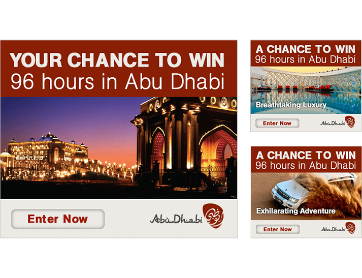 For the Abu Dhabi online advertising campaign RADAR developed integrated online advertising