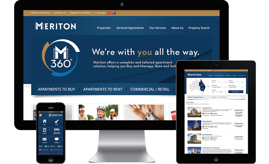 Meriton approached RADAR to build a robust online website platform for the ongoing marketing of Meriton properties