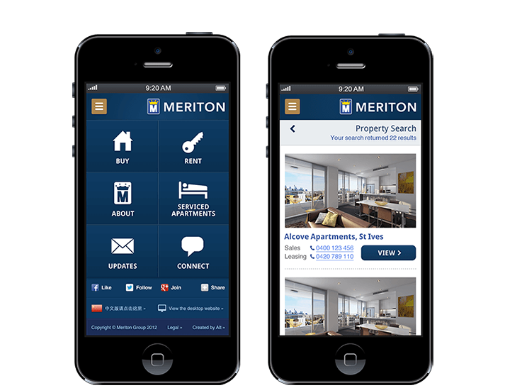 Meriton approached RADAR to build a robust online website platform for the ongoing marketing of Meriton properties