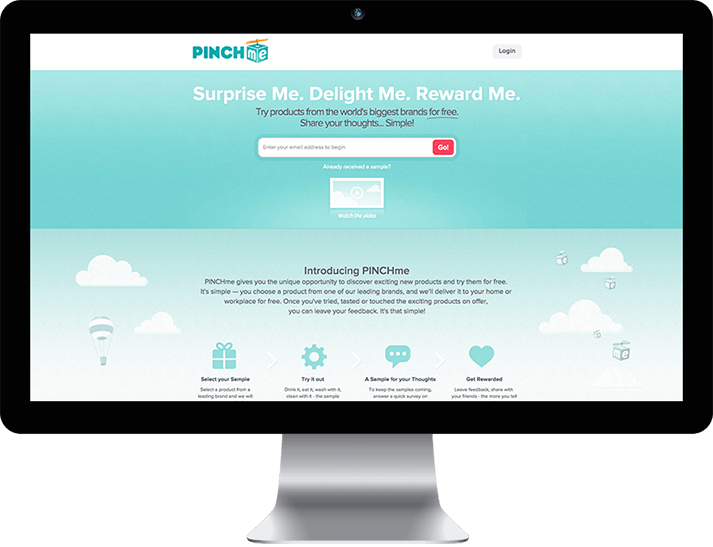 PINCHME engaged RADAR to develop a data rich, audience segmenting website that offers consumers free product samples