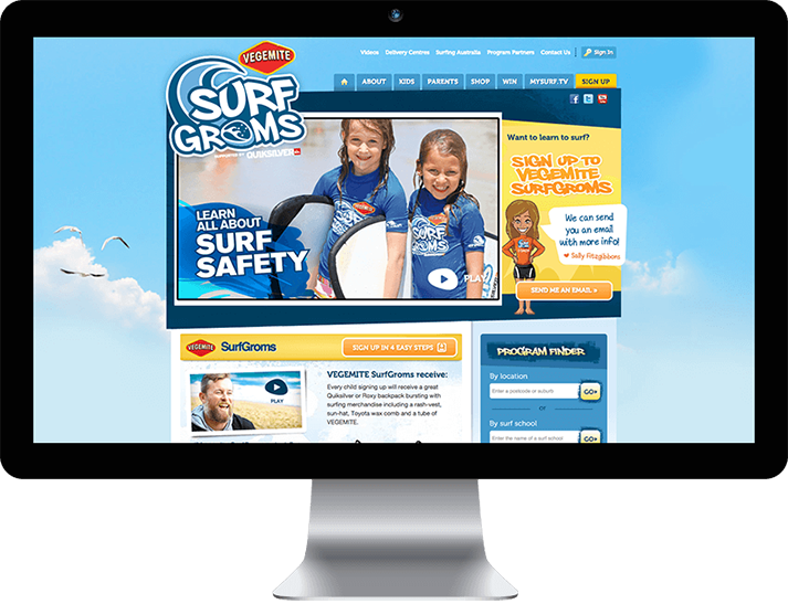For Surfing Australia RADAR developed an engaging, interactive website with custom features and a powerful social platform